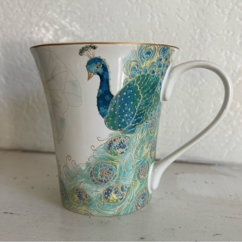 222 Fifth Coffee Mug Tea Peacock Collectible Mug